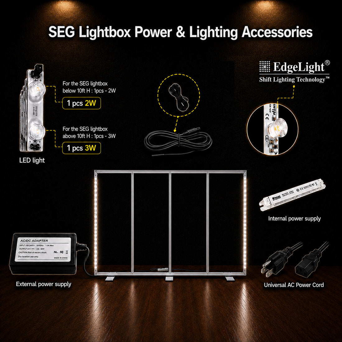 Rahmenlose SEG-Stoff-LED-Leuchtbox – 6m W