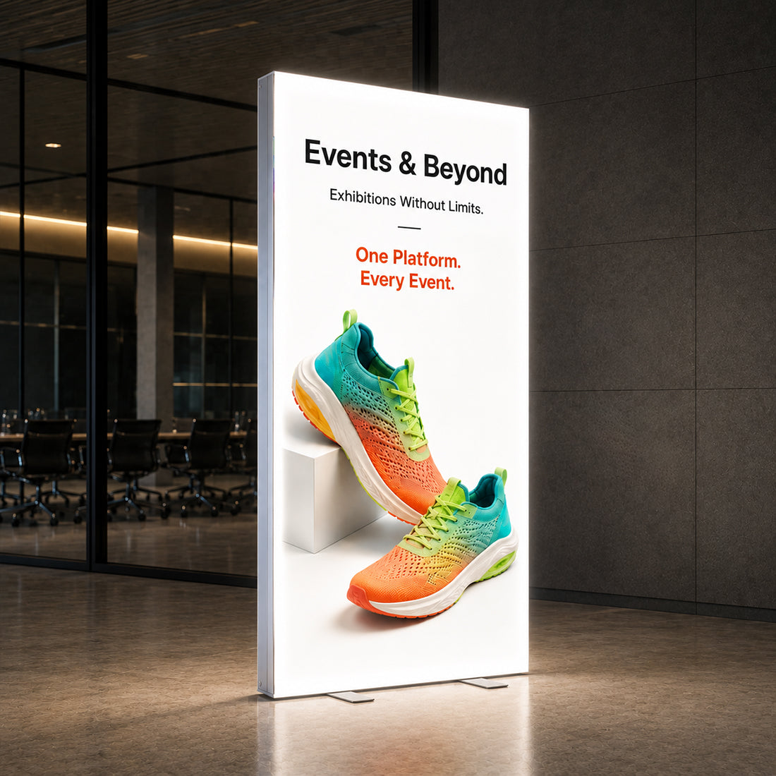 Rahmenloses SEG-Stoff-LED-Leuchtkastendisplay – 1m B x 2m H