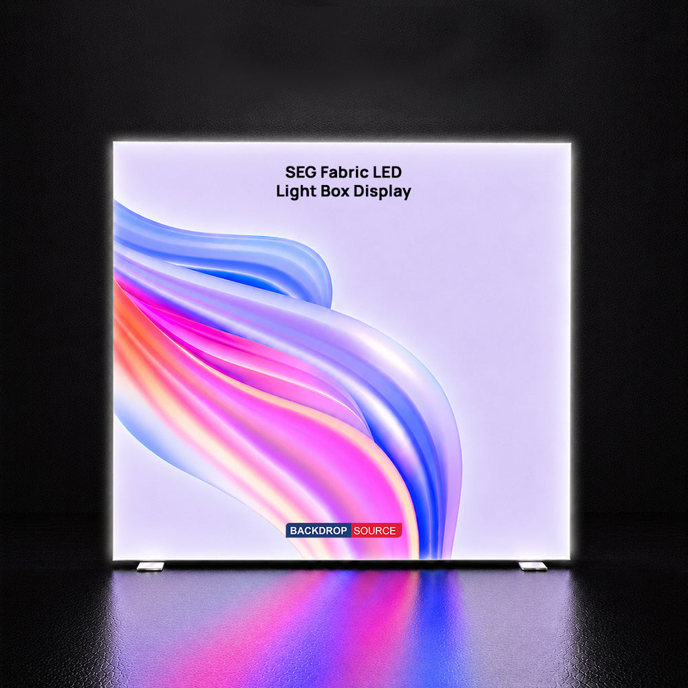 Rahmenloses SEG-Stoff-LED-Leuchtkastendisplay – 2.5m B x 2.5m H