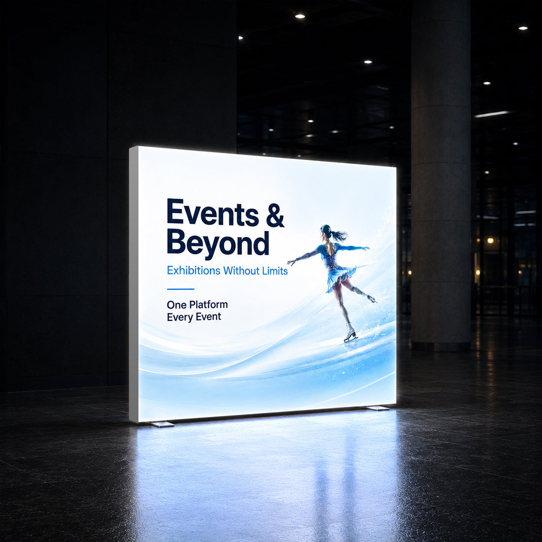 Rahmenloses SEG-Stoff-LED-Leuchtkastendisplay – 2.5m B x 2.5m H