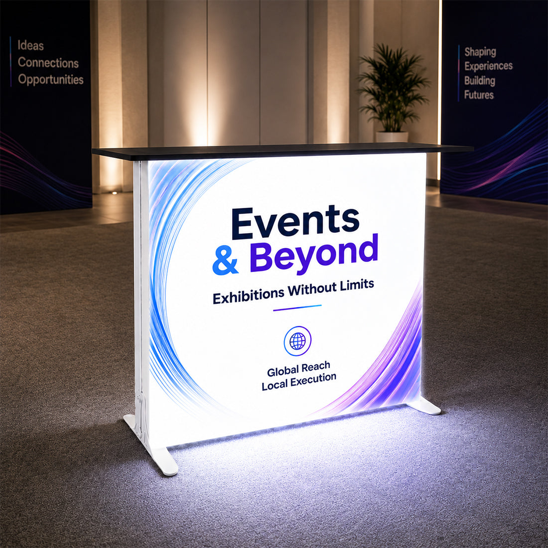 SEG Fabric Light Box Display Counter – 1m H Height
