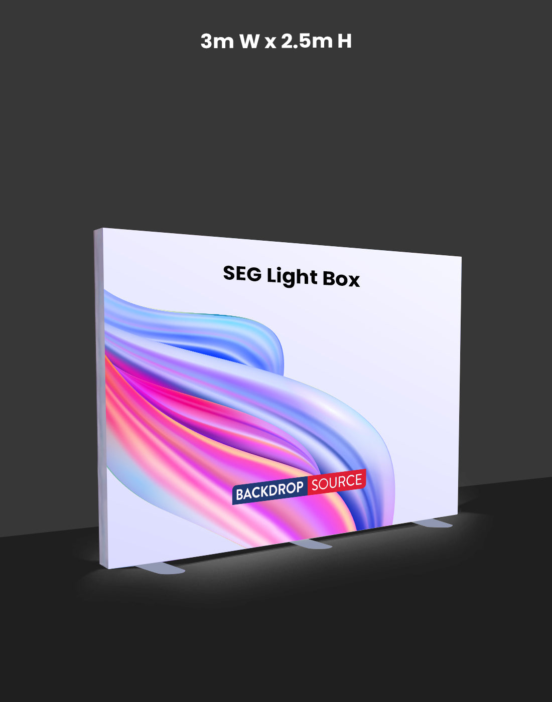 SEG Fabric LED Light Box - 3m W x 2.5m H