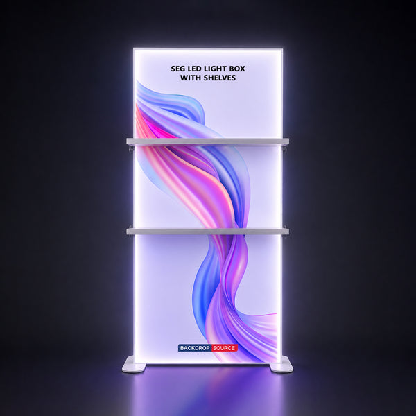 SEG-LED-Leuchtbox mit Regalen