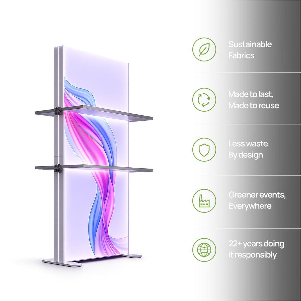 SEG-LED-Leuchtbox mit Regalen