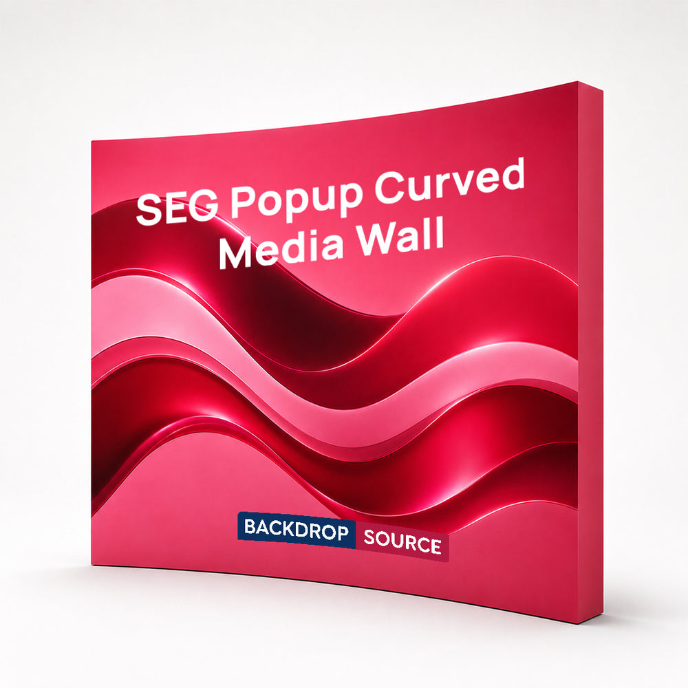 Gebogene SEG-Popup-Medienwand