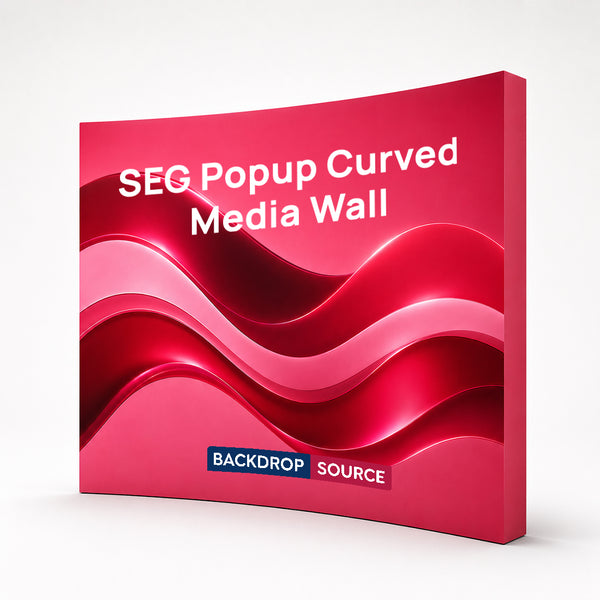 Gebogene SEG-Popup-Medienwand