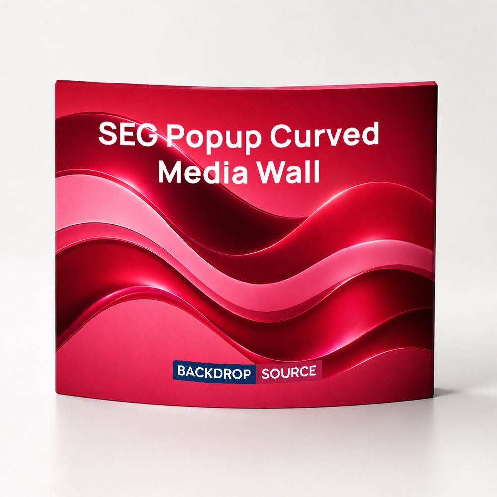 Gebogene SEG-Popup-Medienwand