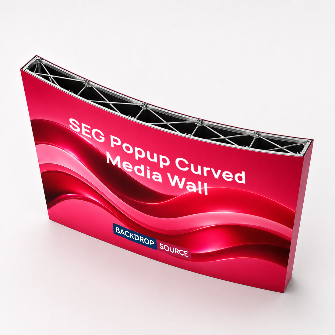 Gebogene SEG-Popup-Medienwand