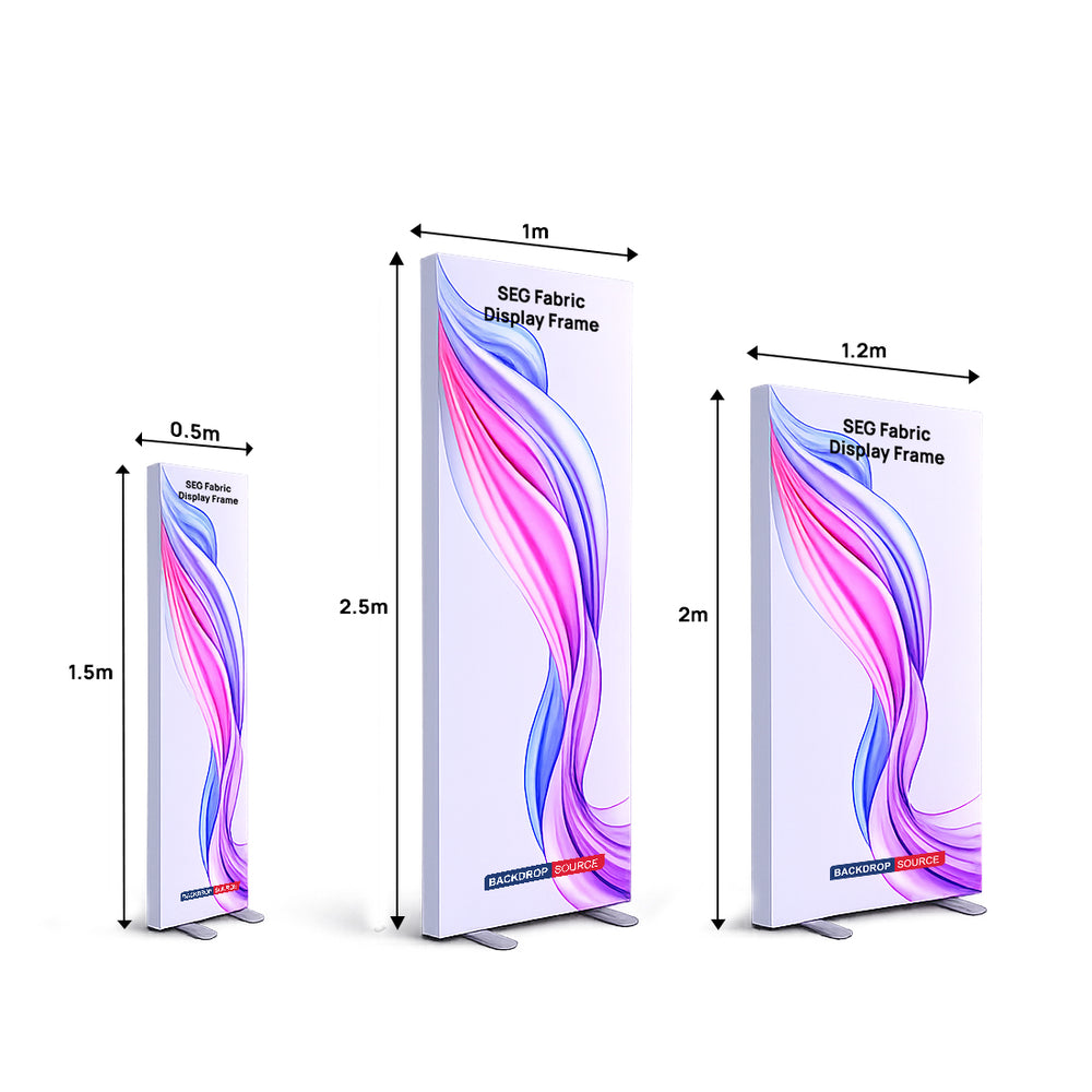 SEG-Spannstoff-Displayrahmen – Aluminiumprofil mit 120 mm Tiefe