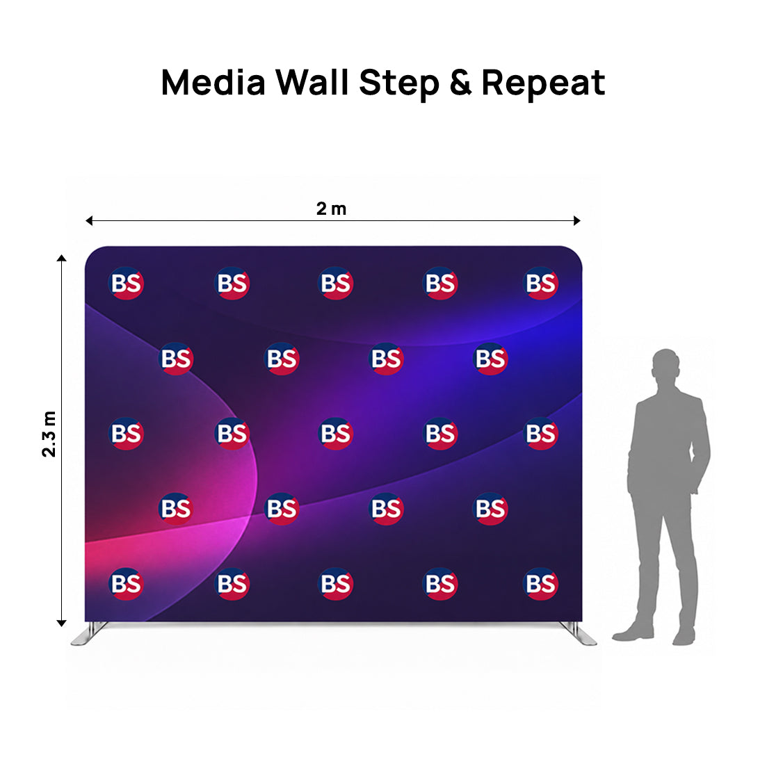 Spannstoff-Step-and-Repeat-Displaywand