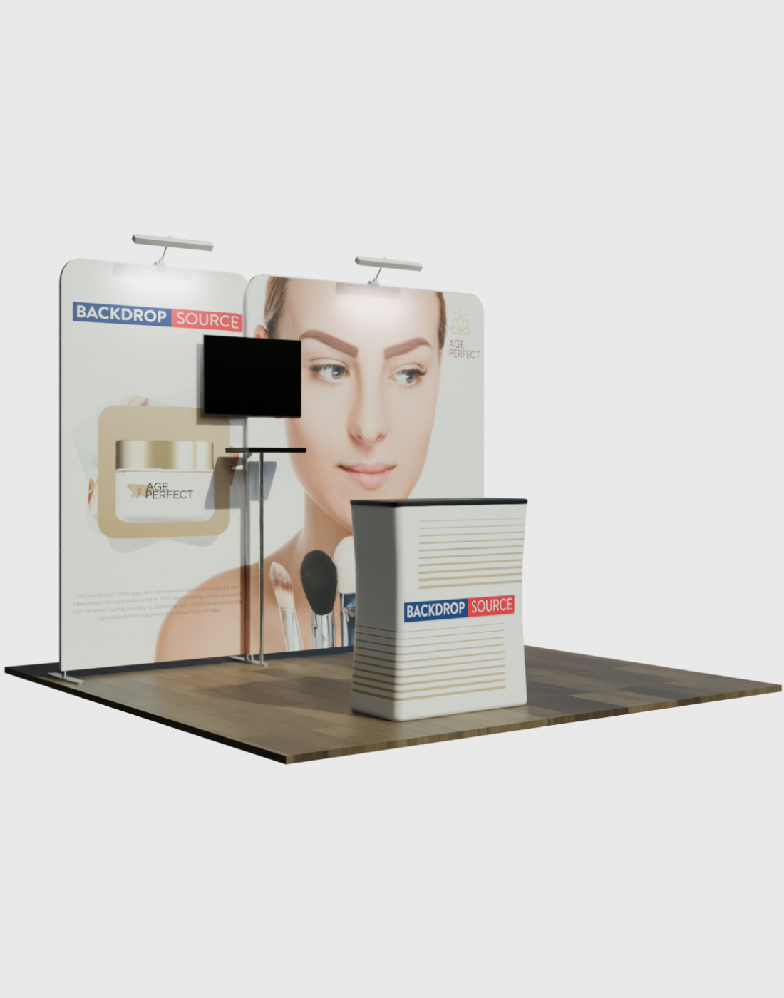 Tragbares Ausstellungsdisplay 3m x 3m – Modell 1