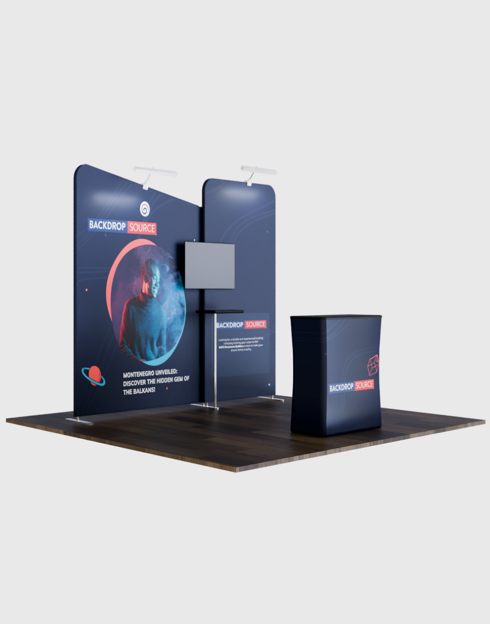 Tragbares Ausstellungsdisplay 3m x 3m – Modell 7
