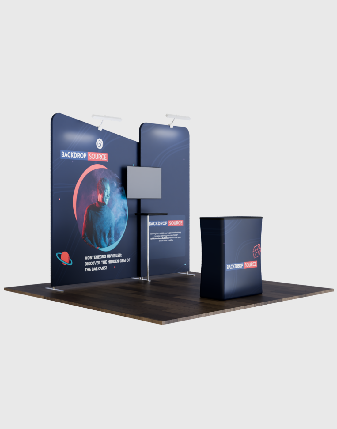 Tragbares Ausstellungsdisplay 3m x 3m – Modell 7