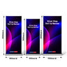 Silberner Stoff-Roll-up-Banner