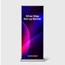 Silberner Stoff-Roll-up-Banner