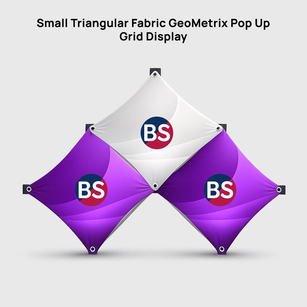 Kleines dreieckiges Stoff-GeoMetrix-Pop-up-Rasterdisplay