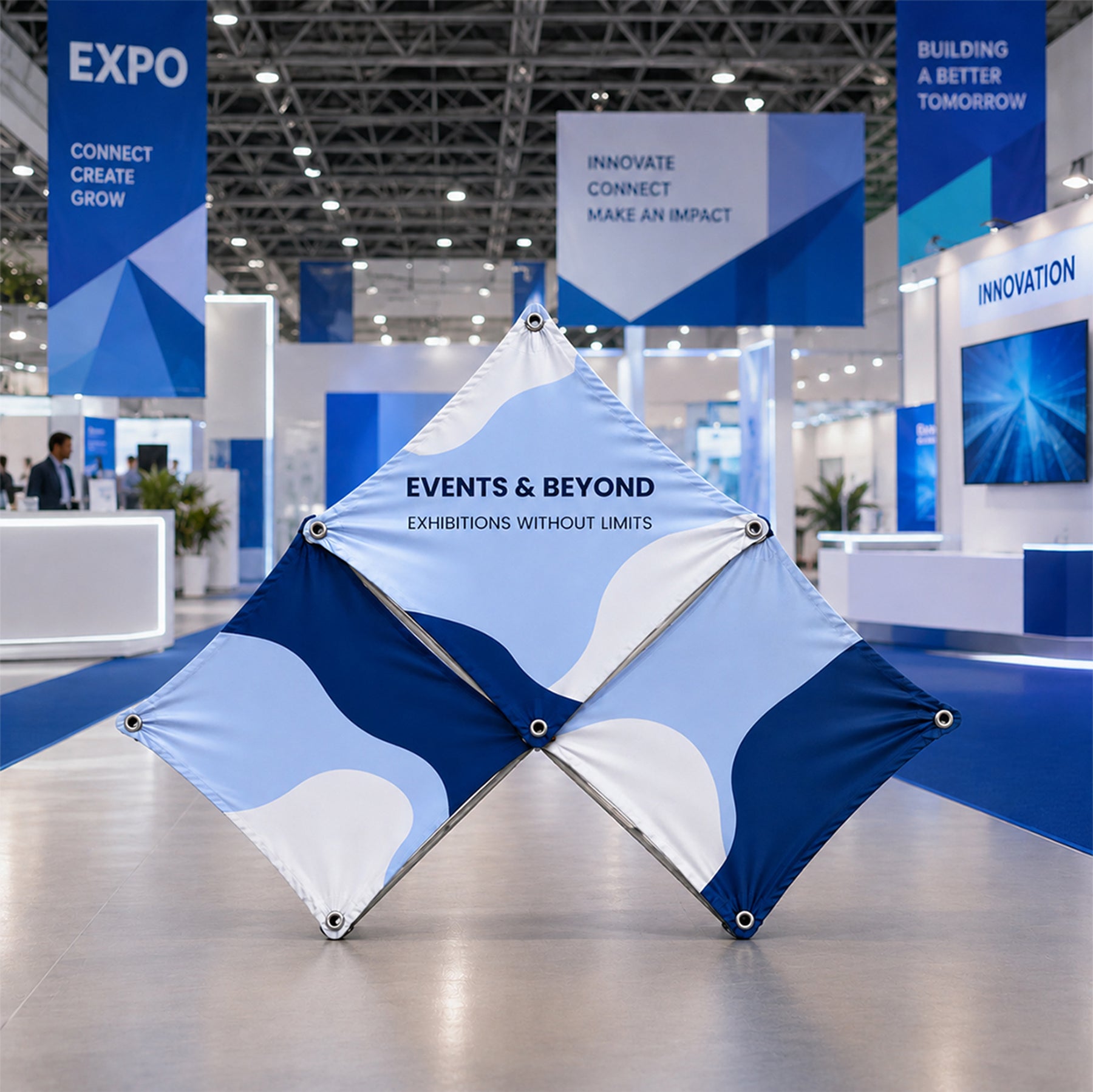 Kleines dreieckiges Stoff-GeoMetrix-Pop-up-Rasterdisplay