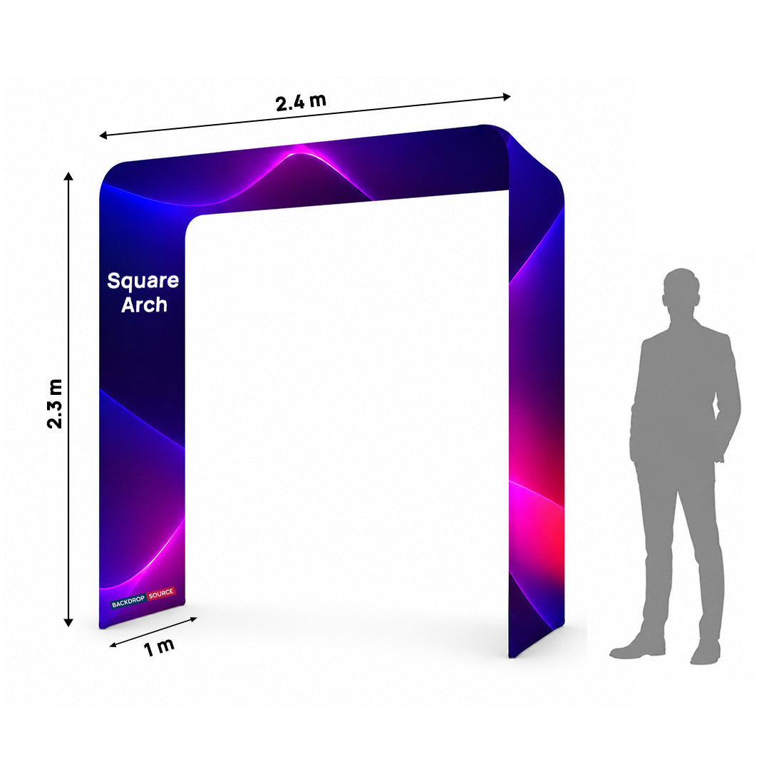 Quadrat Form Spannung Stoff Anzeige Bogen