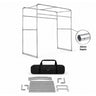 Quadratischer Spannstoff-Displaybogen mit Header