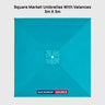 Quadratische Marktschirme mit Volants – 3m x 3m