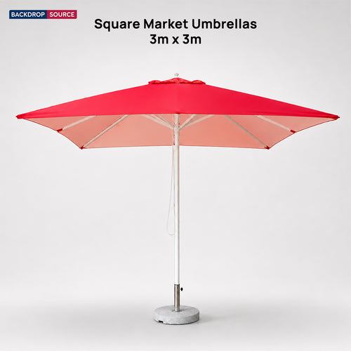 Quadratische Marktschirme – 3m x 3m