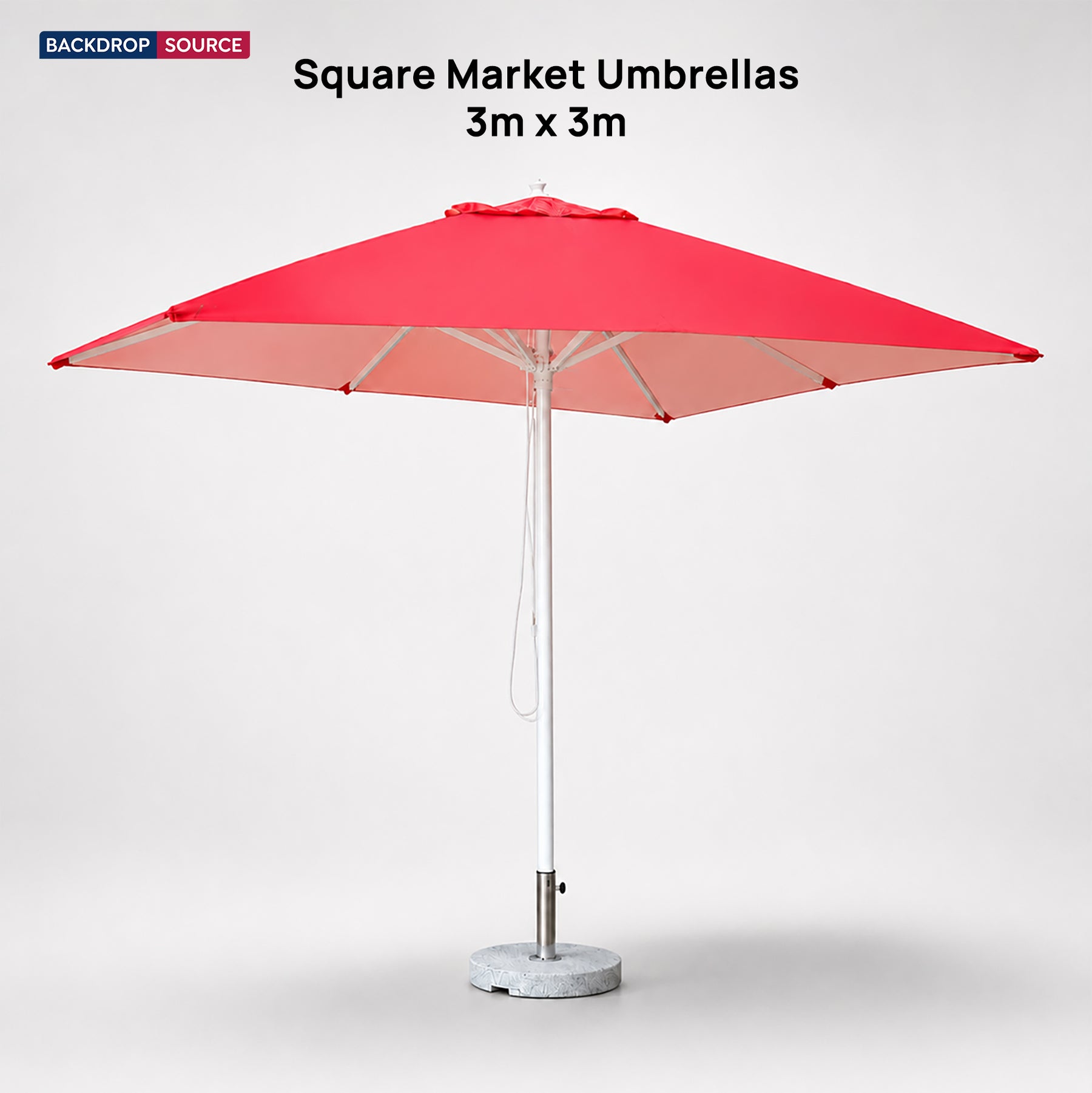 Square Market Umbrellas – 3m x 3m