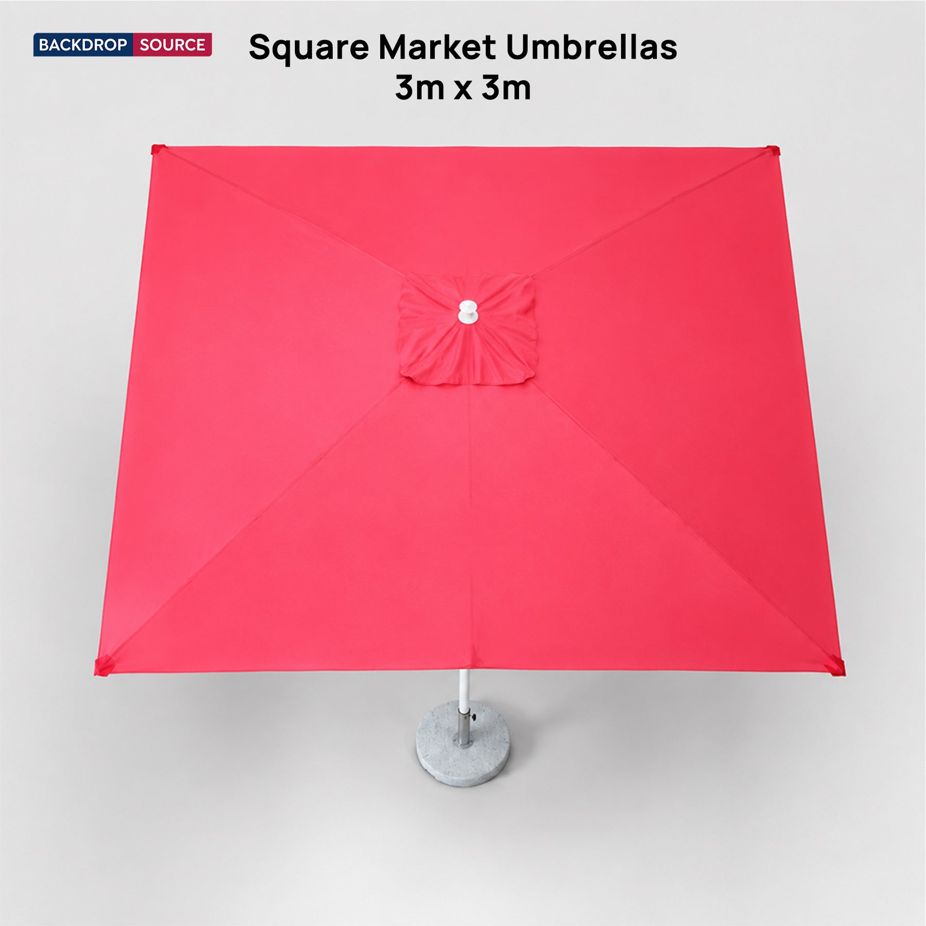 Square Market Umbrellas – 3m x 3m