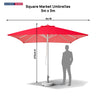 Quadratische Marktschirme – 3m x 3m