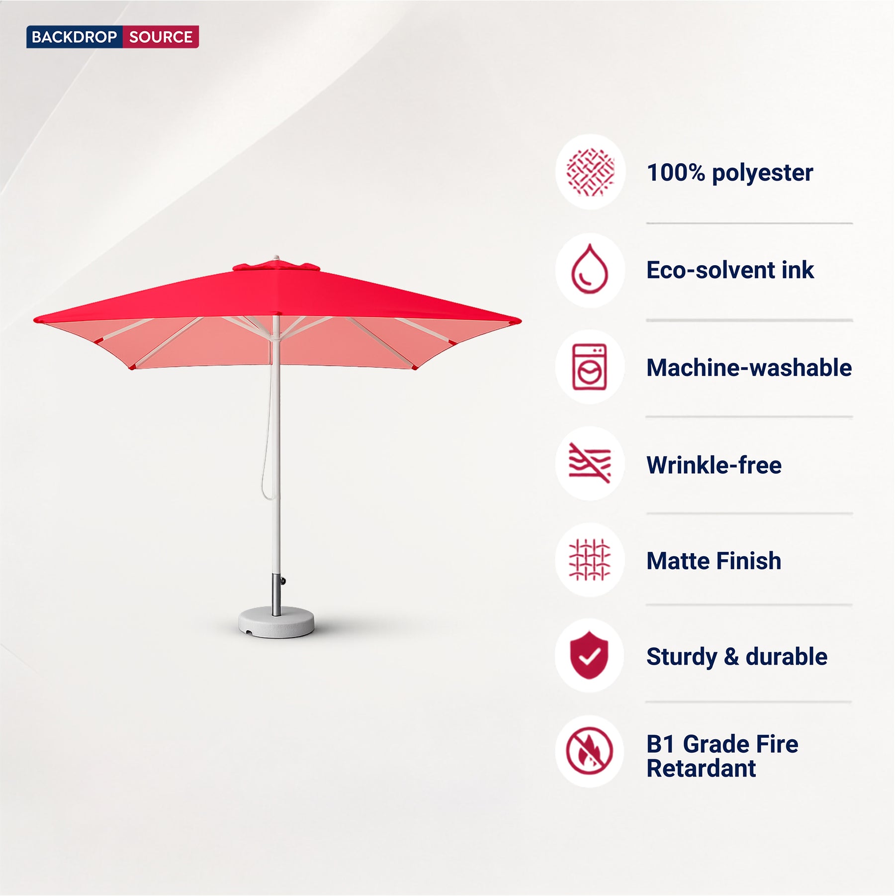 Square Market Umbrellas – 3m x 3m