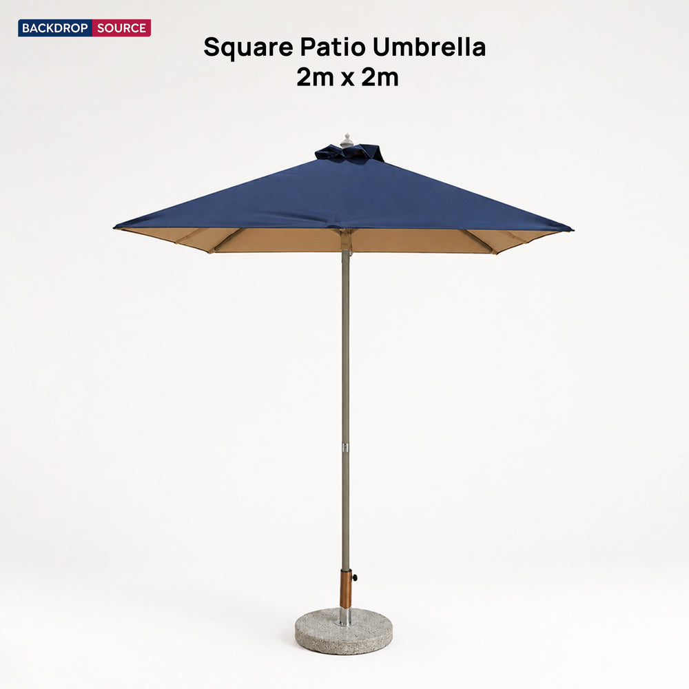 Quadratischer Sonnenschirm für die Terrasse – 2m x 2m