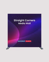 Portable Straight Media Wall – Square Corners