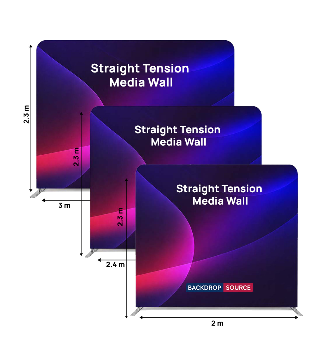 Premium Straight Tension Fabric Backdrop Display