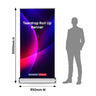 Tropfenförmiges Textil-Roll-up-Banner