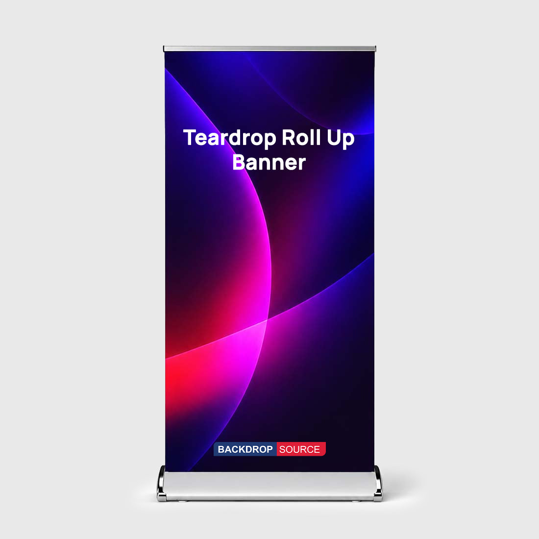 Tropfenförmiges Textil-Roll-up-Banner