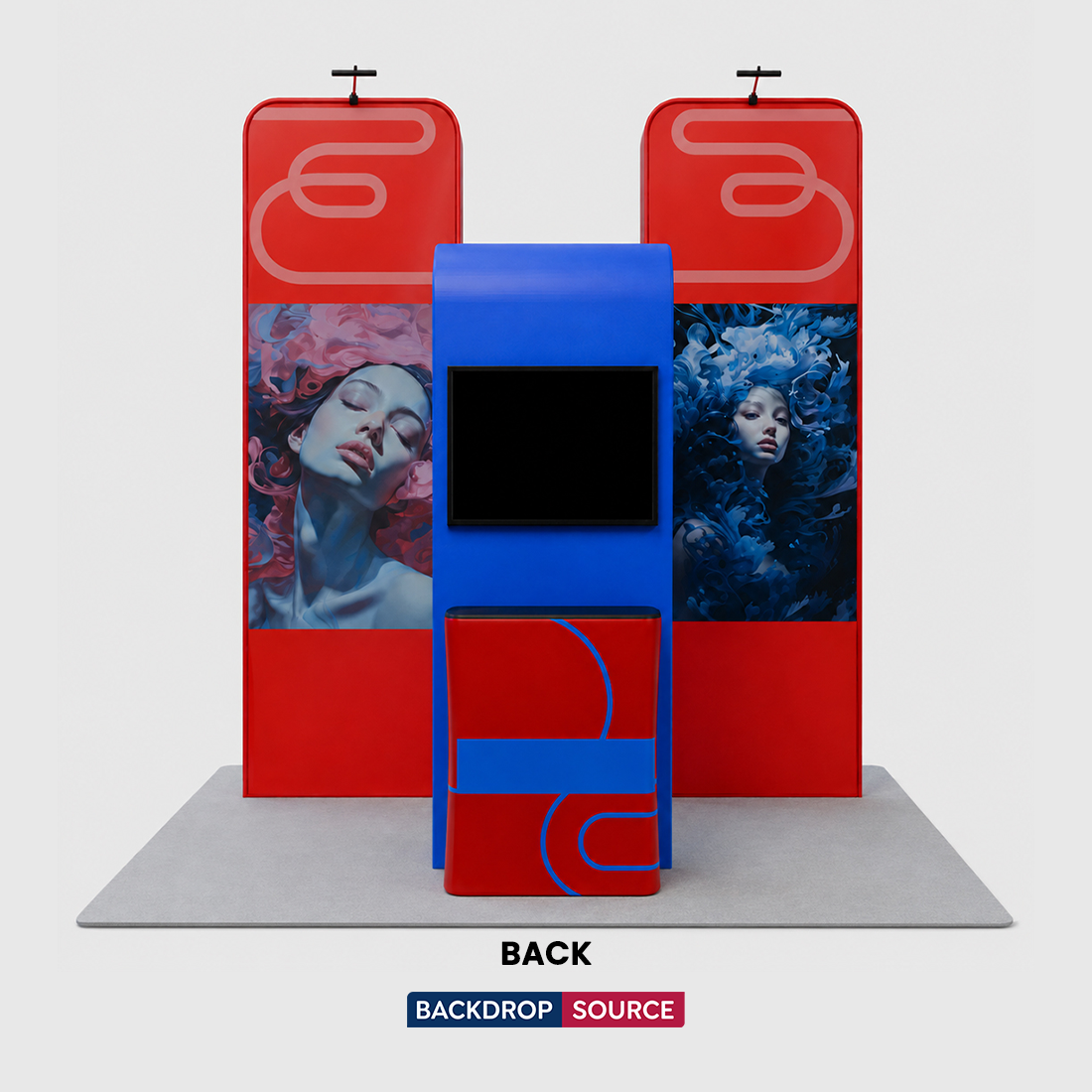 Die Eleganz von 3D-Boxen und einem quadratischen Bogen
