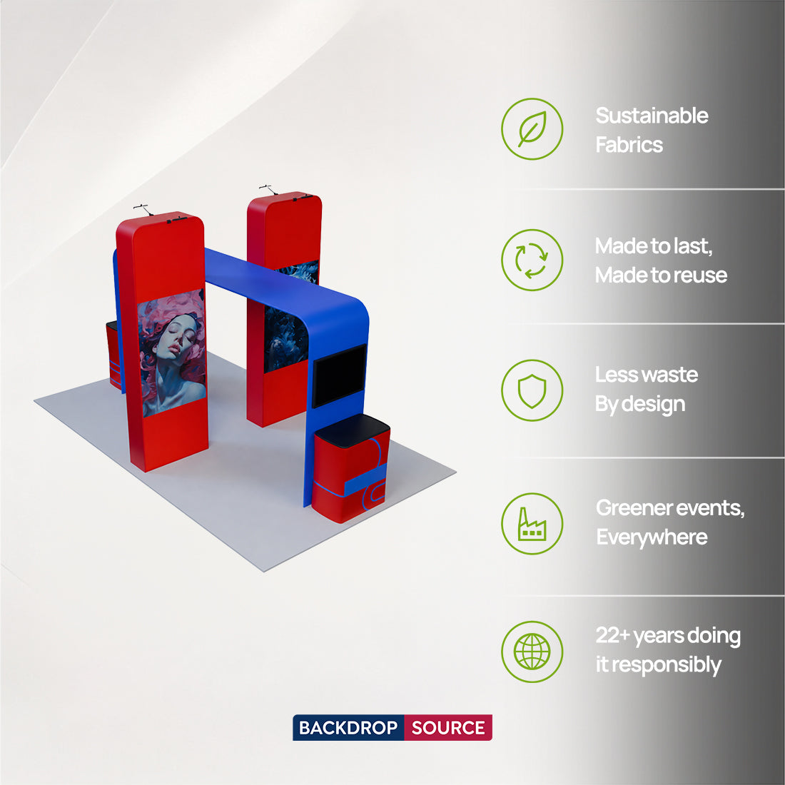 Die Eleganz von 3D-Boxen und einem quadratischen Bogen