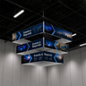 Quadratisches Banner mit mehreren Ebenen zum Aufhängen