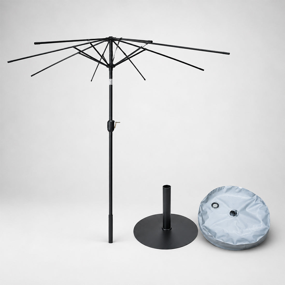 Neigbare Sonnenschirme für die Terrasse mit Volants (Eisenrahmen) – 2.7m x 2.7m