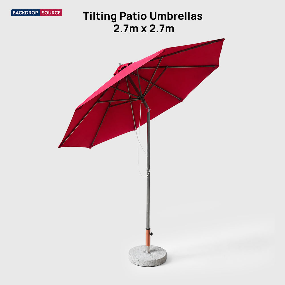 Tilting Patio Umbrellas – 2.7m x 2.7m