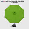 Tilting Patio Umbrellas (Iron Frame) – 2.7m x 2.7m