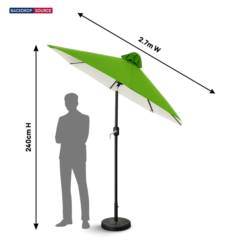 Tilting Patio Umbrellas (Iron Frame) – 2.7m x 2.7m