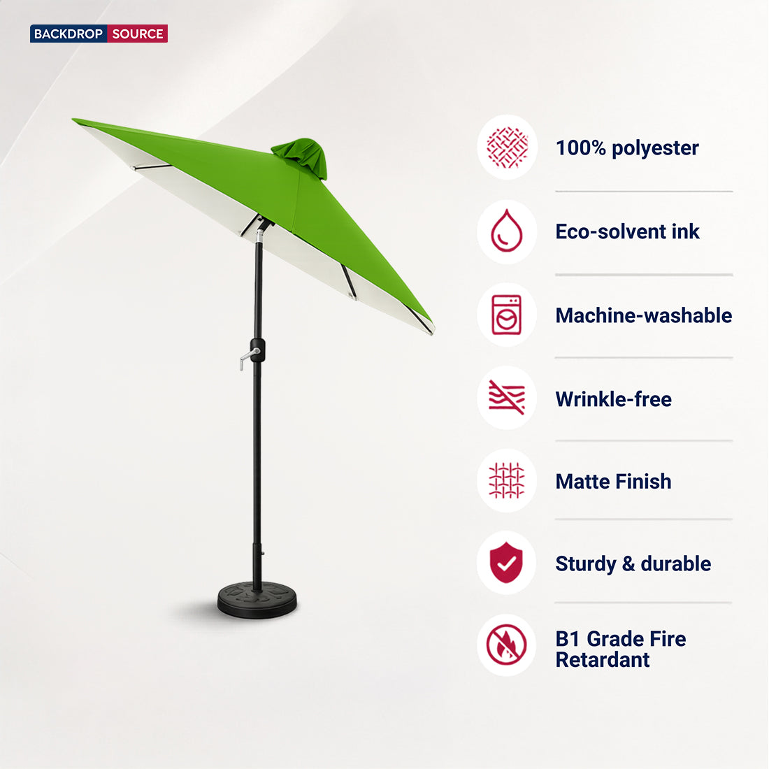 Tilting Patio Umbrellas (Iron Frame) – 2.7m x 2.7m