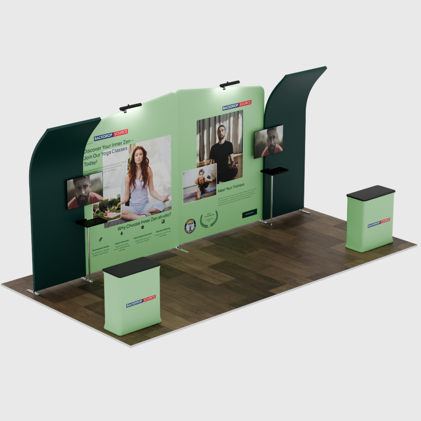 Tragbares Ausstellungsdisplay 6m x 3m – Modell 3