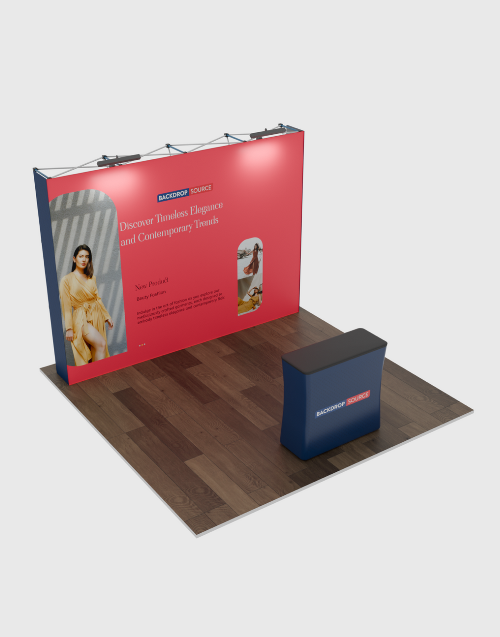 Gerades 3m x 3m Popup-Exhibit-Pro-3-in-1-Displayset mit Illume-Leuchten