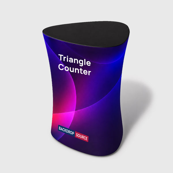 Dreieckiger Stoffdisplay-Counter (für Podium- und Messestand-Ausstellungen)