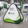 Triangle Fabric Pop Up Banners (Double Side Printed)