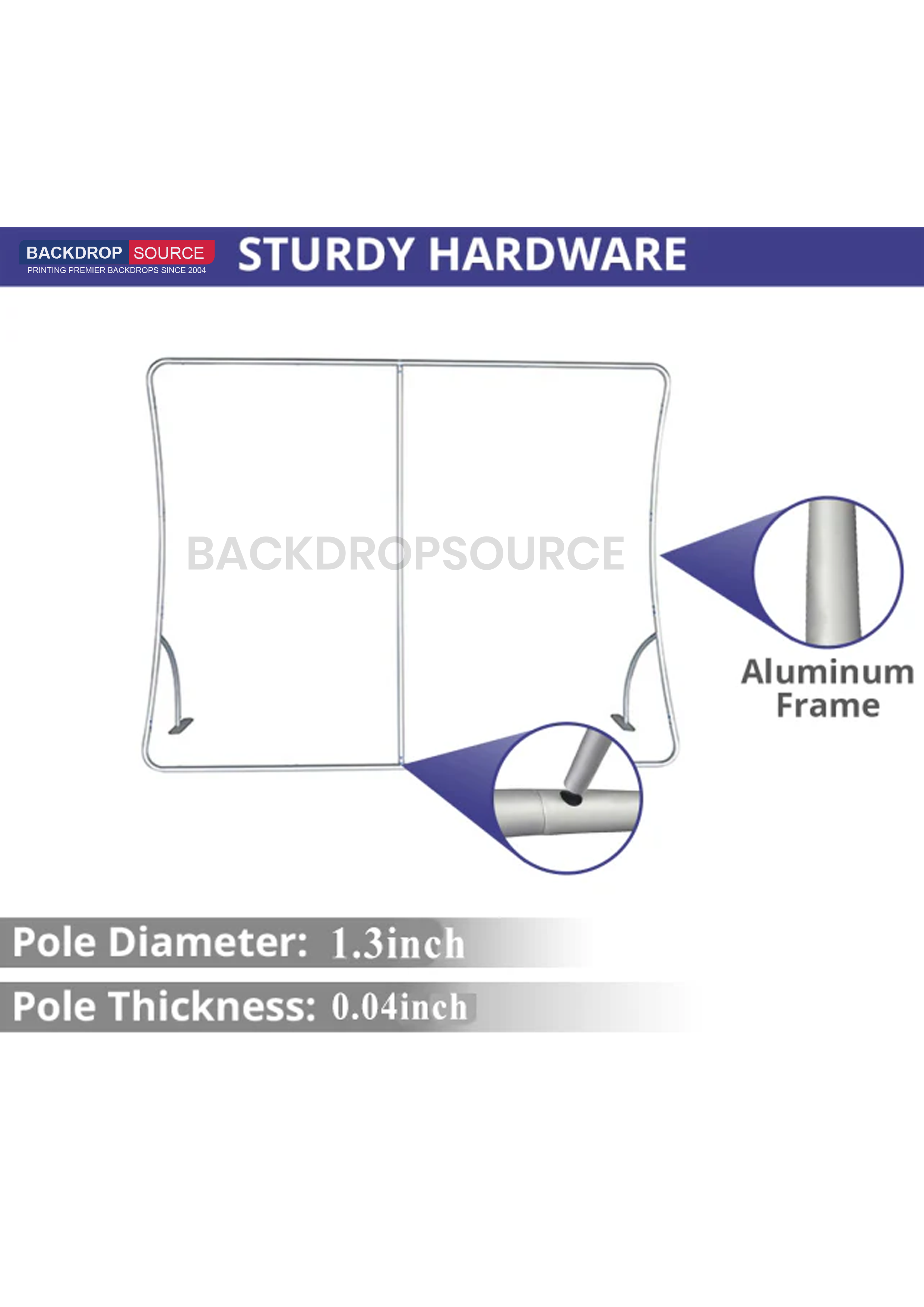 Modular U-Shape Fabric Display Stand