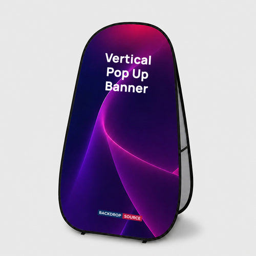 Vertikale Pop-up-Stoffbanner (beidseitig bedruckt)
