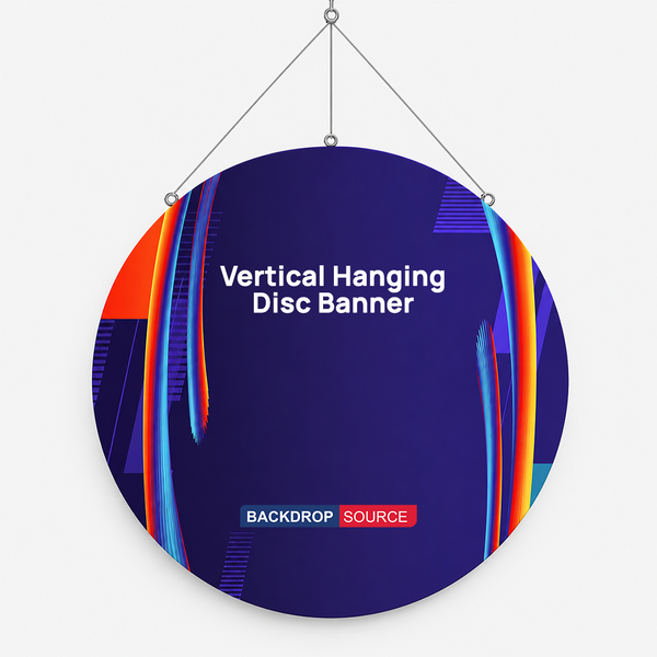 Vertikales hängendes Scheibenbanner