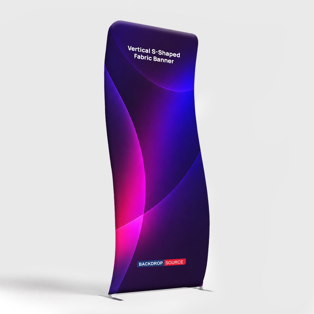 Vertikales S-förmiges Stoffbanner-Display